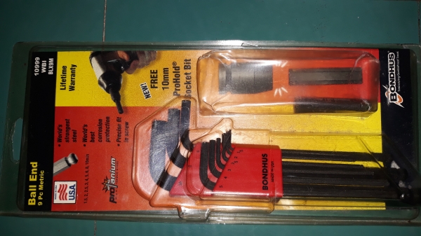 ขายหกเหลี่ยมหัวบอล9ตัวชุด MADE IN USA.ของแท้