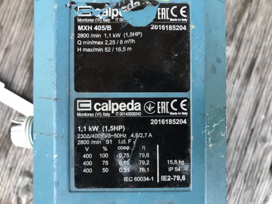ขายปั้มน้ำหัวสแตนเลสแรงดันสูง Calpeda 1.5HP. 380V made in Italy ขนาดเข้า 1.5นิ้ว ออก 1.2นิ้ว สภาพสวยมากเดิมๆ วิ่งนิ่ม พร้อมใช้งาน