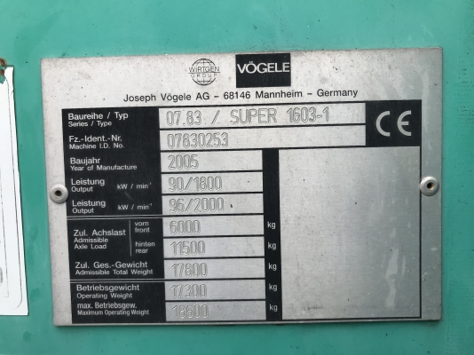 Vogele Super 1603-1 สภาพสวย ราคาไม่แพง มาถึงไทยแล้วครับ