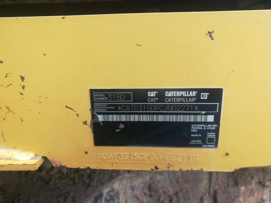 ขายรถแบคโฮ CAT 315 DL JAPAN ราคา 1300000 ขายรถแบคโฮ CAT 315 DL JAPAN ราคา 1300000