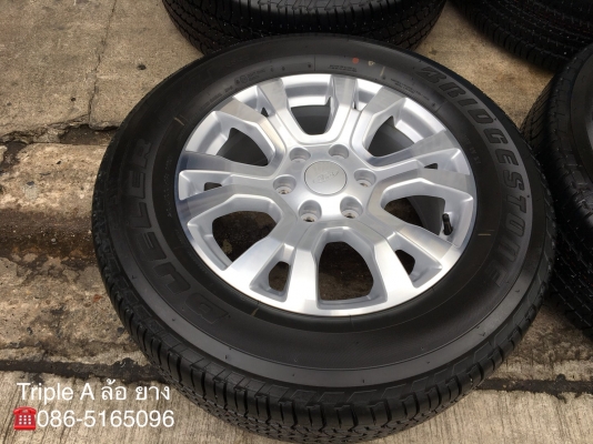 ล้อแม็กป้ายแดง Ford Ranger Wildtrak Limited 2018 รุ่นใหม่ล่าสุด ขอบ 18 พร้อมยางป้ายแดง 265-60-18 Bridgestone ปี 18 แม็กสวยกริ๊บ ตุ่มเด้ง เส้นสีชัด