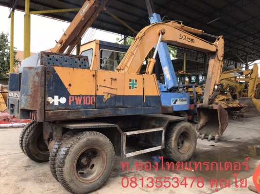 Komatsu PW100-1รถตักล้อยาง เก่าญี่ปุ่น เครื่องปั๊มแน่น แรงดี สนใจติดต่อ0813553478 คุณโย