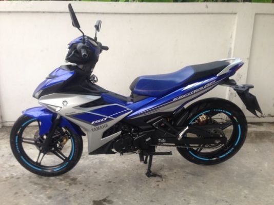 Yamaha Exciter 150iหัวฉีด สตาร์ทมือ ล้อแม็ก น้ำเงินเทา กย.2015ยางหน้าหลังใหม่ เดิมทั้งคันสวยใหม่