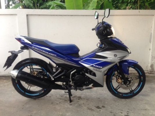 Yamaha Exciter 150iหัวฉีด สตาร์ทมือ ล้อแม็ก น้ำเงินเทา กย.2015ยางหน้าหลังใหม่ เดิมทั้งคันสวยใหม่