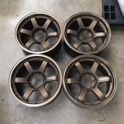 ล้อ TE 37 SUV ก้านCNC ขอบ18x9 off 0 สีเดิมๆทุกวง สภาพสวย งานเนียนๆ