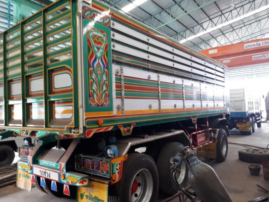 ขายลูกพ่วงมิเนียมสามเพลาแท้ ยาว 6.50 เมตร จดปี 60 สภาพป้ายแดงไม่ได้ใช้งานเลย ยางใหม่ มี 3 ลูก ทะเบียนพร้อม