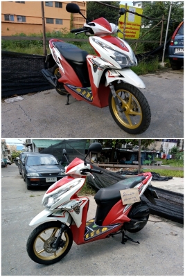 Honda Click 125i ล้อแม็ก จดปี 2555 เล่มมือเดียว ไมล์ประมาณ 21,000 กิโล ภาษี+พรบ.2562 ยางใหม่ Micheli