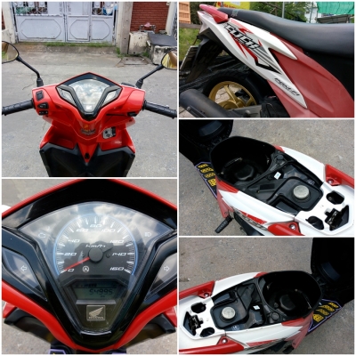Honda Click 125i ล้อแม็ก จดปี 2555 เล่มมือเดียว ไมล์ประมาณ 21,000 กิโล ภาษี+พรบ.2562 ยางใหม่ Micheli