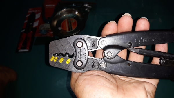 ขายคีมย้ำสายไฟตรากุ้งAK-15   LOBSTER MADE IN JAPAN. ใหม่เก่าเก็บ