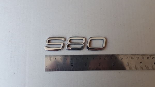 เพลทโลโก้ S80 แท้ ติดท้ายรถ VOLVO