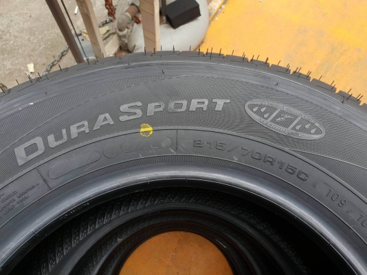 ขายยางใหม่ GOODYEAR Durasport 215-70-15 ปี18 ชุดละ 10,900 บาท ขายยางใหม่ GOODYEAR Durasport 215-70-15 ปี18 ชุดละ 10,900 บาท