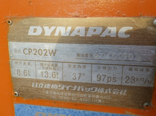 Dynapac CP202W รถบด 7 ล้อยาง นำเข้าจากญี่ปุ่น โทร. 080-6565422 (หนิง)