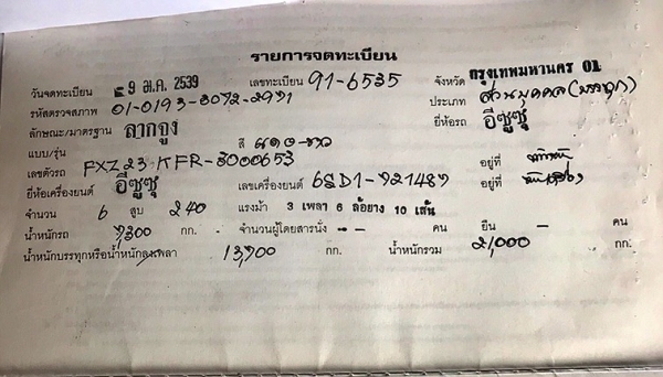 ขายหัวลากISUZU.240 แรงม้าปี46ราคา 620,000