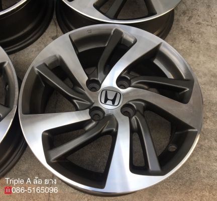 ล้อแม็ก Honda Jazz GK ขอบ 15 สีเทาปัดหน้าเงา แม็กสวย สภาพดี