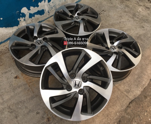 ล้อแม็ก Honda Jazz GK ขอบ 15 สีเทาปัดหน้าเงา แม็กสวย สภาพดี