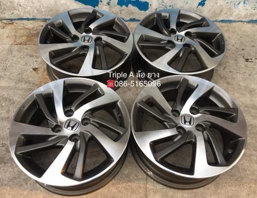 ล้อแม็ก Honda Jazz GK ขอบ 15 สีเทาปัดหน้าเงา แม็กสวย สภาพดี
