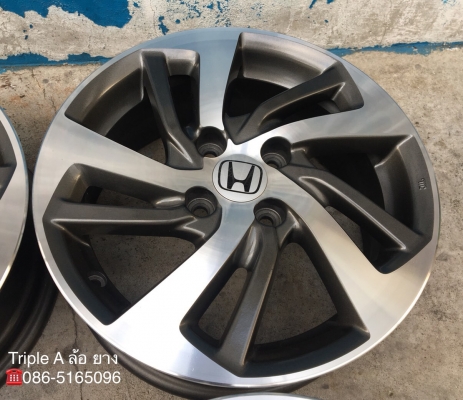 ล้อแม็ก Honda Jazz GK ขอบ 15 สีเทาปัดหน้าเงา แม็กสวย สภาพดี