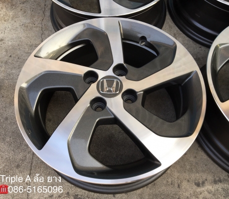 ล้อแม็ก Honda City 4รู100 ลายใบพัด ขอบ15 สีเทาปัดหน้าเงา แม็กสวย สภาพดี
