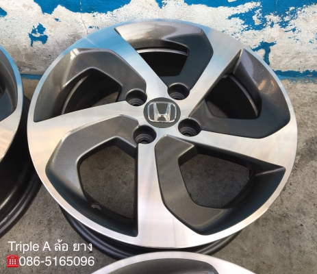 ล้อแม็ก Honda City 4รู100 ลายใบพัด ขอบ15 สีเทาปัดหน้าเงา แม็กสวย สภาพดี