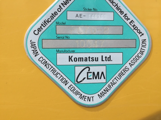 Pc70-8 สวยๆ 5,000 ชม.เล่มทะเบียน