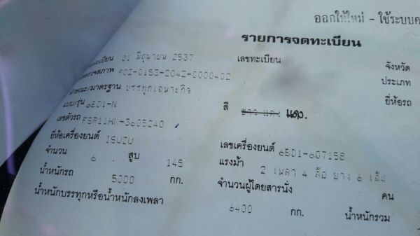 รถอีซูซุ 6 ล้อ FSR 145 แรงม้า. ปี 37. , ( มี ขาย 5 คัน. ) , ( รถบรรทุก น้ำโค้ก. ) สนใจติดต่อ 081 - 6