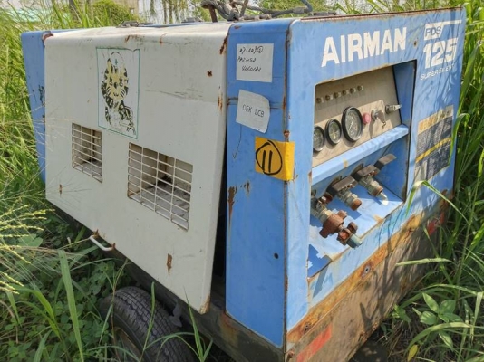 PDS125S - Airman Compressor เครื่องปั๊มลม แอร์แมน มีล้อ 7 บาร์ 125cfm. by OEK