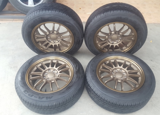 ล้อใหม่ RE30 ขอบ15 4รู100-114  ยาง\%ปี16  4 ล้อ