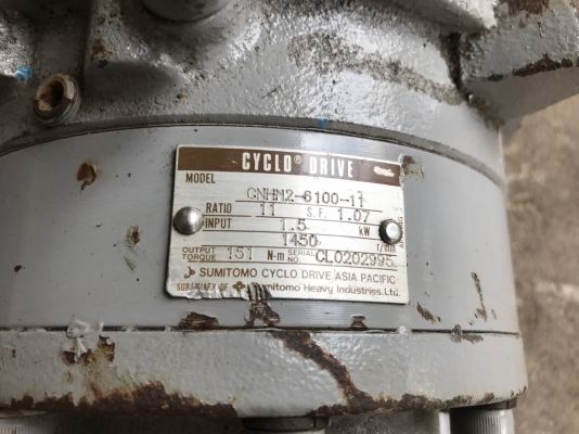 ขายมอเตอร์เกียร์ Cycro drive Mitsubishi 2HP. 380V อัตราทด 1:11 เพลาออกประมาณ 130 รอบต่อนาที สภาพสวยมากเดิมๆ วิ่งนิ่ม พร้อมใช้งาน ขายมอเตอร์เกียร์ Cycro drive Mitsubishi 2HP. 380V อัตราทด 1:11 เพลาออกประมาณ 130 รอบต่อนาที สภาพสวยมากเดิมๆ วิ่งนิ่ม พร้อมใช้งาน