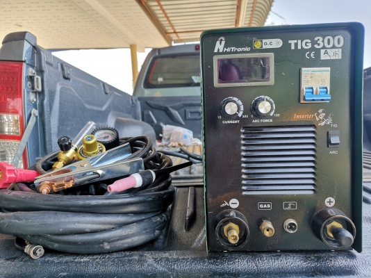 ขายตู้เชื่อม 2 ระบบ เชื่อมอาร์กอนและเชื่อมธูป ราคา 12,500 บาท ยี่ห้อ Hitronic. รุ่น TIG300A.