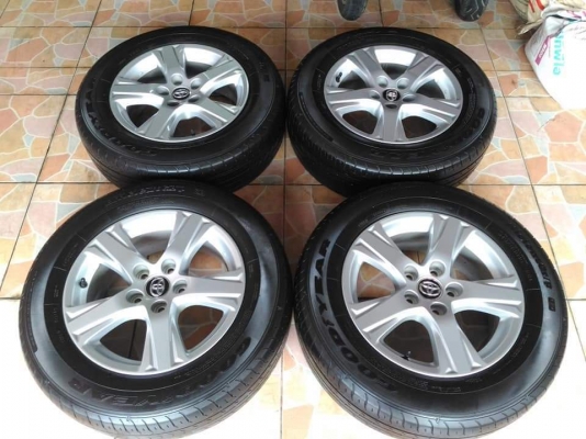ล้อแม็ก Toyota Alphard Vellfire ขอบ 16 พร้อมยาง Goodyear Efficient Grip 215 65 16 ผลิตปี 2016 ขายถูกๆ ทั้งชุด 8900.- *** ใส่ฟรี รับเทิร์น รับบัตรเครดิตทุกธนาคาร ส่งทั่วไทย