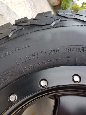 ขายยาง BF ALL KO2 265/75/16 พร้อมล้อลาย Breadley บีทล็อค