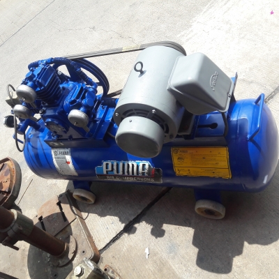 ขาย !! ปั้มลม.PUMA.ขนาด2แรง3สูบ..มอเตอร์.โตชิบ้า2แรง220vพร้อมใช้(ถัง148ลิตร)