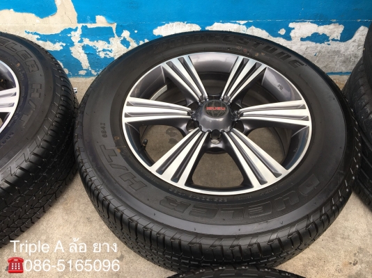 ล้อแม็กป้ายแดง ISUZU X-Series ขอบ 18 พร้อมยางป้ายแดง 255-60-18 Bridgestone ปี 18 แม็กสวย ดอกหนานิ่ม มีตุ่มทุกเส้น