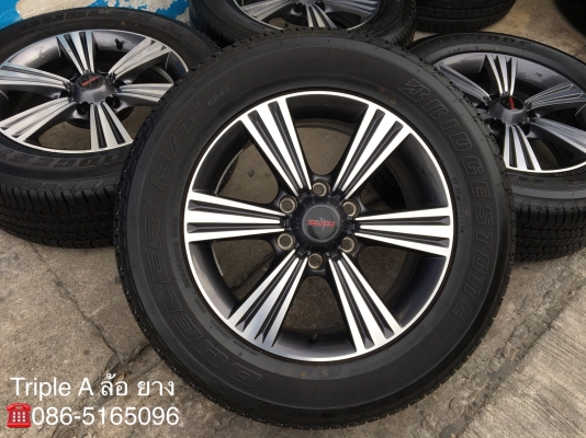 ล้อแม็กป้ายแดง ISUZU X-Series ขอบ 18 พร้อมยางป้ายแดง 255-60-18 Bridgestone ปี 18 แม็กสวย ดอกหนานิ่ม มีตุ่มทุกเส้น