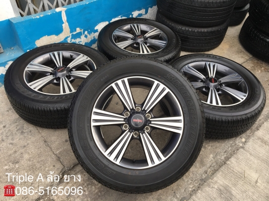 ล้อแม็กป้ายแดง ISUZU X-Series ขอบ 18 พร้อมยางป้ายแดง 255-60-18 Bridgestone ปี 18 แม็กสวย ดอกหนานิ่ม มีตุ่มทุกเส้น