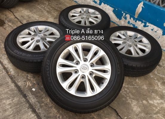 ล้อแม็ก ฮุนได H1 ขอบ 16 พร้อมยาง 215-70-16 Hankook ปลายปี 12 แม็กเดิม สภาพดี