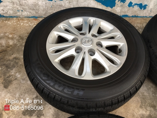 ล้อแม็ก ฮุนได H1 ขอบ 16 พร้อมยาง 215-70-16 Hankook ปลายปี 12 แม็กเดิม สภาพดี