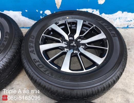 แม็กพร้อมยางป้ายแดง Mitsu All New Pajero Sport ตัวท๊อป ขอบ 18 Dunlop 265-60-18