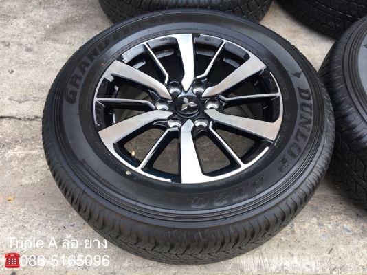 แม็กพร้อมยางป้ายแดง Mitsu All New Pajero Sport ตัวท๊อป ขอบ 18 Dunlop 265-60-18