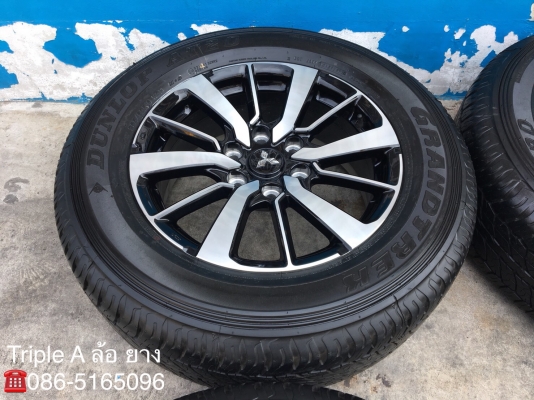 แม็กพร้อมยางป้ายแดง Mitsu All New Pajero Sport ตัวท๊อป ขอบ 18 Dunlop 265-60-18