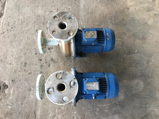 ขายปั๊มน้ำหอยโข่งหัวสแตนเลส Ebara 3/4HP. 380V made in Italy ขนาดเข้า 1.5นิ้ว ออก 1นิ้ว สภาพดี หมุนนิ่ม พร้อมใช้งาน มี 2ตัวราคาตัวละ 3,200 บาทครับ
