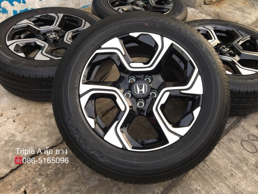 ล้อแม็กป้ายแดง Honda CR-V G5 ตัวท๊อป ขอบ 18 พร้อมยางป้ายแดง 235-60-18 TOYO ปี 18 สวยกริ๊บๆ