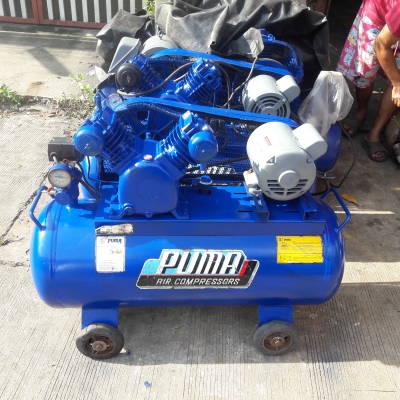 ขาย !! ปั้มลม.PUMA.ขนาด1แรง2สูบ..มอเตอร์.มิตซู.1แรง220v