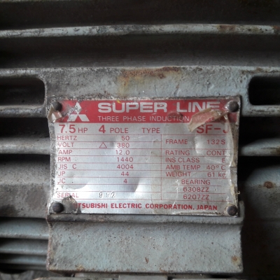 ขาย !! มอเตอร์.มิตซู.ขนาด7.5แรง380v.รอบ1440.สภาพพร้อมใช้งาน ขาย !! มอเตอร์.มิตซู.ขนาด7.5แรง380v.รอบ1440.สภาพพร้อมใช้งาน