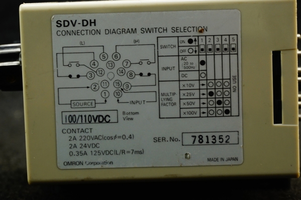 VOLTAGE SENSOR OMRON SDV-DH