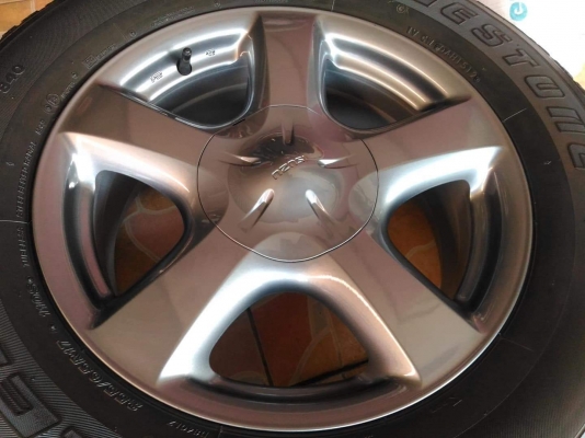 ล้อแม็ก Isuzu D-Max X-Series ขอบ 17(6/139) พร้อมยาง Bridgestone Dueler 840  255 65 17 ผลิตปี 12 ยางมีดอก วิ่งได้ ล้อสวยๆ  ขายถูก ยกชุด 4900.-NET *** ราคายกกลับนะคะ งดต่อ งดเทิร์น งดส่ง ตจว.ค่ะ ***