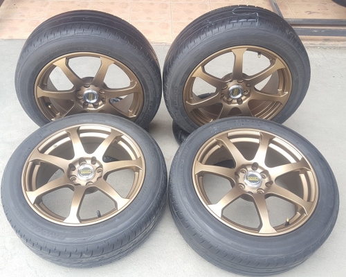 ล้อมือ2 AVS-7 ขอบ16 4รู100-114  พร้อมยางปี15   4 ล้อ