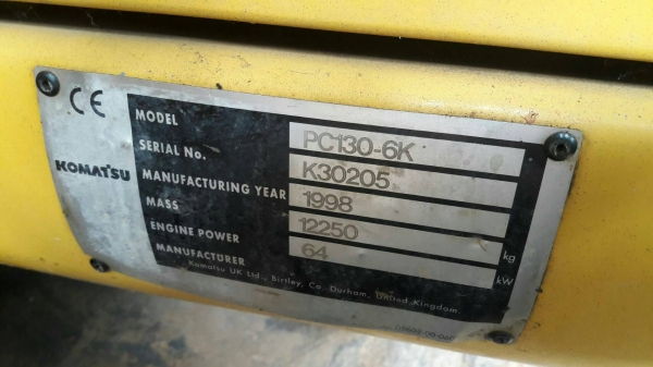 มี VDO ให้ชม.KOMATSU PC130-6K รถเก่านอก มีระบบหัวกระแทก ราคา 1200000
