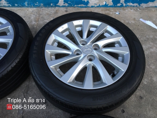 ล้อแม็ก Mitsu Attrage ขอบ 15 พร้อมยาง 185-55-15 ปี 15 สภาพดี