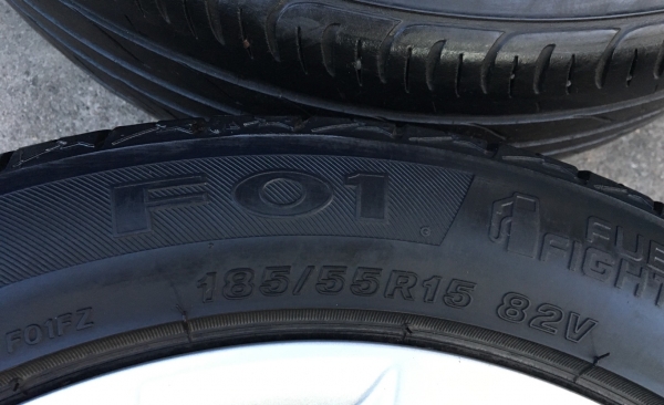 ล้อแม็ก Mitsu Attrage ขอบ 15 พร้อมยาง 185-55-15 ปี 15 สภาพดี